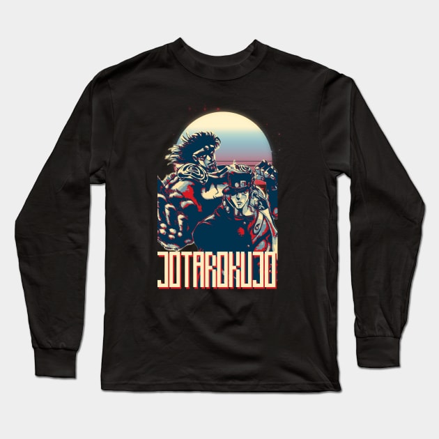 kujo jotaro Long Sleeve T-Shirt by Retrostyle